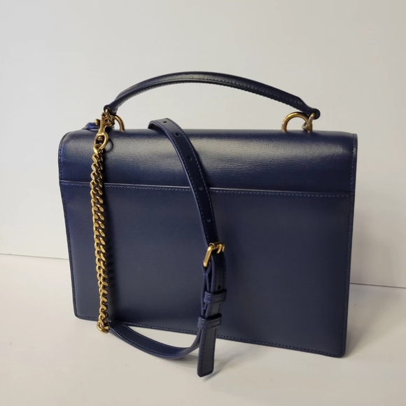 ❌SOLD❌SAINT LAURENT Blue Leather Medium Sunset Shoulder bag/Crossbody. - Picture 7 of 15